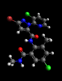 Chlorantraniliprole Ball-N-Stick Avogadro 20200908.png