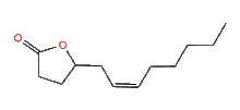 Skeletal structure of (Z)-6-dodecen-4-olide
