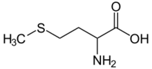 Chemical structure of methionine
