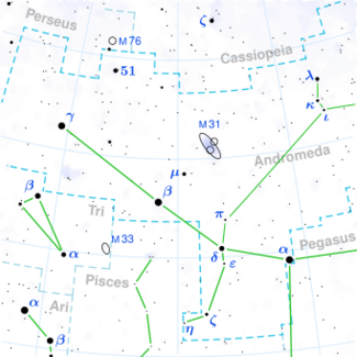 Groombridge 34 is located in the constellation Andromeda.