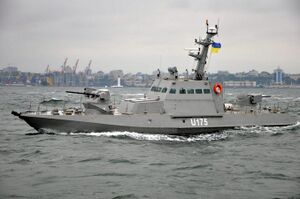 Новозбудовані для українських ВМС малі броньовані артилерійські катери в ході випробувань здійснили спільне плавання (27359525951).jpg