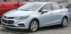 2017 Chevrolet Cruze LT in Arctic Blue Metallic, Front Left.jpg