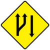 Arrow with second arrow forking out from it to right