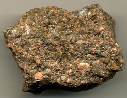 Arkose with K-feldspar (pinkish-orangish) and quartz (gray) grains.jpg
