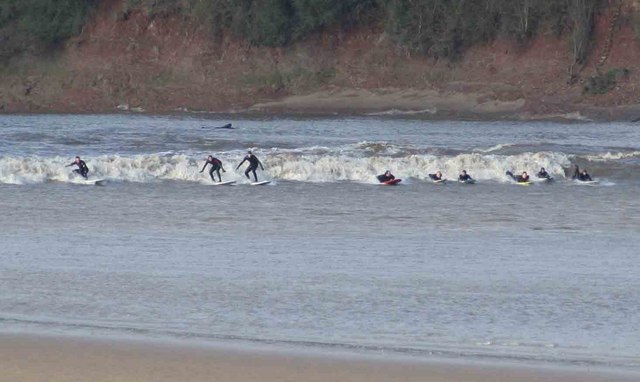 File:Surfers riding the Severn Bore - geograph.org.uk - 369764.jpg
