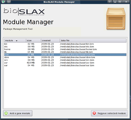 BioSLAX Module Manager