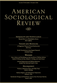American Sociological Review (journal) cover – 2010.gif