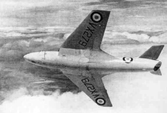 File:Hawker P.1081 breaking right 1950.jpg