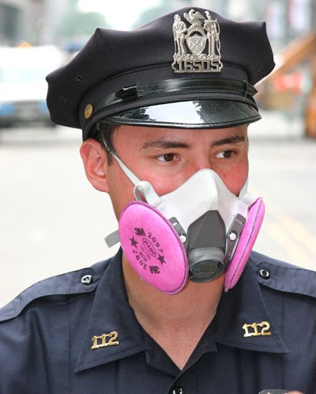 File:Police officer wearing half-mask respirator.jpg