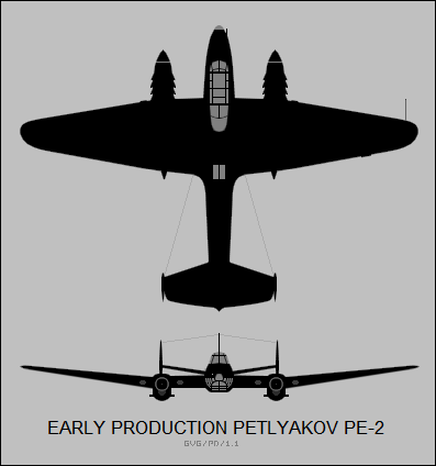 File:Petlyakov Pe-2 (early production) two-view silhouette.png