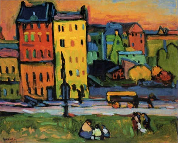 File:Vassily Kandinsky, 1908 - Houses in Munich.jpg