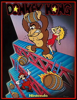 Donkey Kong's 1981 North American arcade flyer