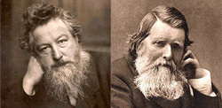 Two elderly, bushily bearded, Victorian men
