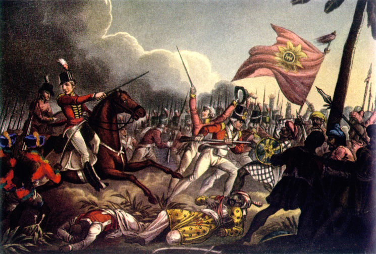 File:2-12th Madras Native Infantry at the Battle of Assaye, 1803. Painting by JC Stadler (1780-1822), c. 1815..jpg