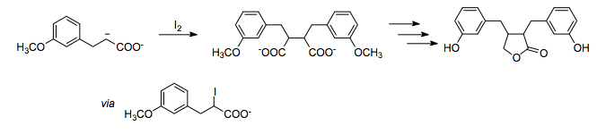Total synthesis of enterolactone