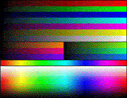 File:3-Level RGB Palette Color Test Chart Dither.png