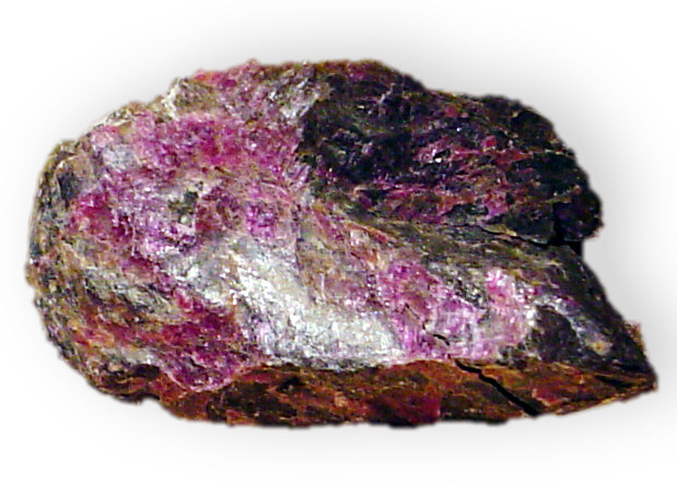 File:Stichtite on serpentine Basic hydrous magnesium chromate and carbonate New Amianthus Mine Transvaal South Africa 1623.jpg
