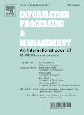 The words "Information Processing and Management" are printed in white on the journal cover which is light green.