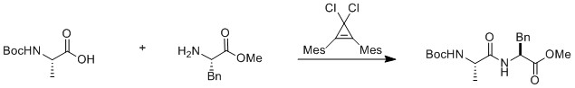 Peptide catalysis by cyclopropenium ions