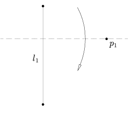 Folding through a point perpendicular to a line