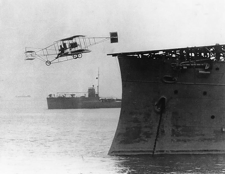 File:First airplane takeoff from a warship.jpg