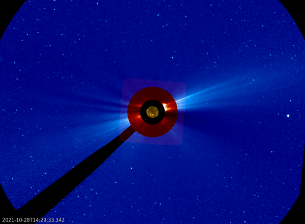 File:Coronal mass ejection on 28 October 2021 ESA25032924.gif