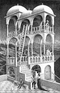 Belvedere, by M. C. Escher.jpg