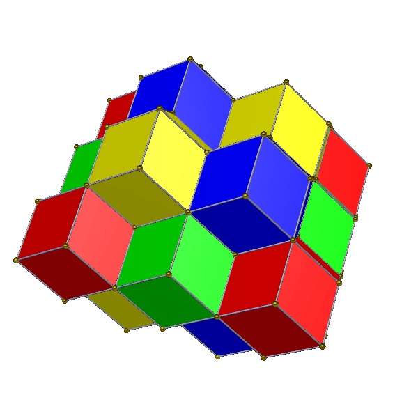 File:Rhombic dodecahedral honeycomb 4-color.gif