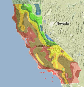 California USDA Hardiness Zone Map