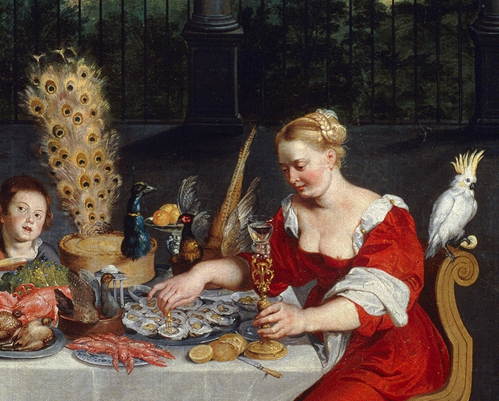 File:Peacock served in full plumage (detail of BRUEGHEL Taste, Hearing and Touch).jpg