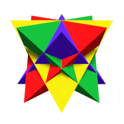 Rotating Uniform Compound of 4 Tetrahedra.gif