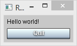 R3-GUI Hello world example