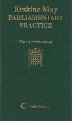 Erskine May - Parliamentary Practice 24th edition cover.jpg