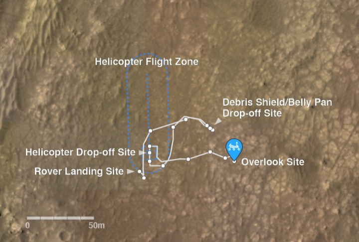 File:Perseverance rover track and Ingenuity Helicopter Flight Zone.jpg