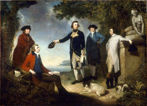 File:Mortimer - Captain James Cook, Sir Joseph Banks, Lord Sandwich, Dr Daniel Solander and Dr John Hawkesworth.jpg