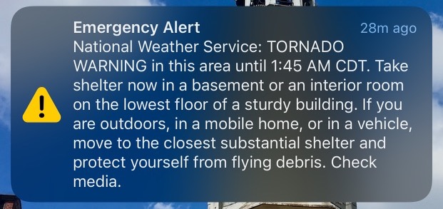 File:National Weather Service Emergency Alert on an iPhone - Tornado Warning.jpg