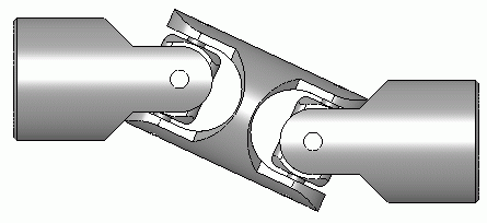 File:Cardan-joint DIN808 type-D z-arrangement topview animated.gif