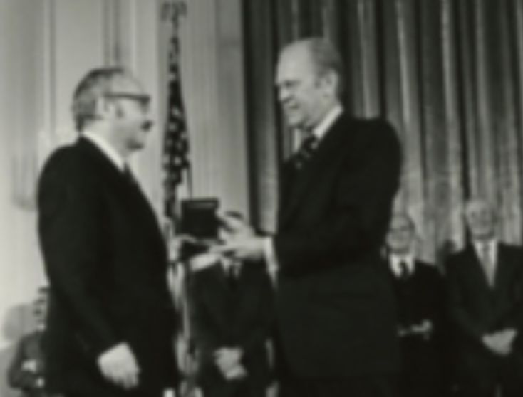 File:George B. Dantzig at National Medal of Science Awards Ceremony, 1976.jpg