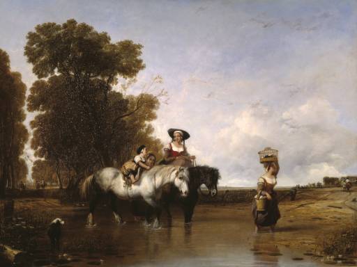File:'Returning from Market', oil painting by Augustus Wall Callcott, c. 1834, Tate.jpg