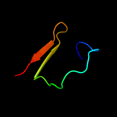 A 3D prediction of the TMEM247 secondary protein structure.