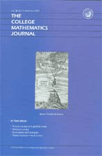 College Mathematics Journal cover November 2007.png