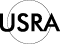 The letters "USRA" in black sans-serif type, overlapping the gray outline of a circle