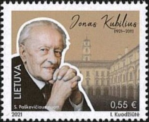 File:Jonas Kubilius 2021 stamp of Lithuania.jpg