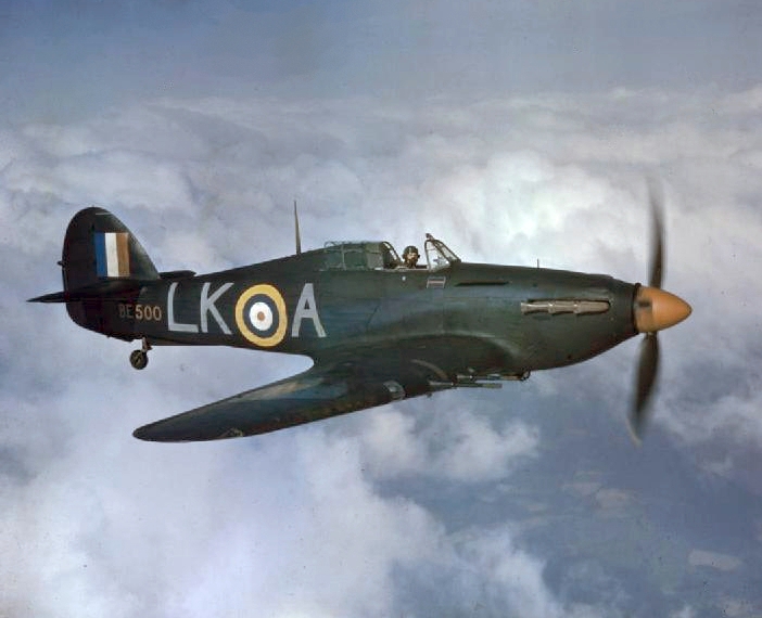 File:Hurricane IIC 87 Sqn RAF in flight 1942.jpg
