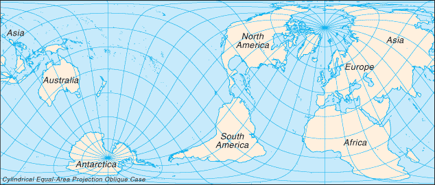 File:Cylindrical Equal-Area Projection Oblique Case Map of the World.png