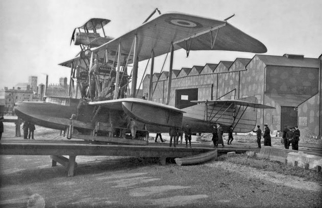 File:Bristol Scout on Felixstowe Porte Baby first composite aircraft 1916.jpg