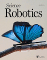 Image of artificial butterfly on Science Robotics cover page for August 21, 2019