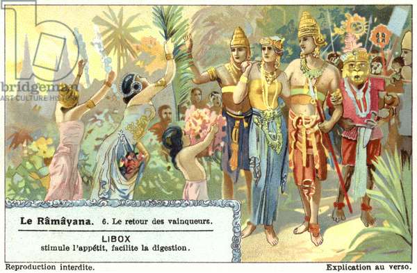 File:Scene from the Hindu epic poem the Ramayana - the return of the victors (chromolitho).jpg