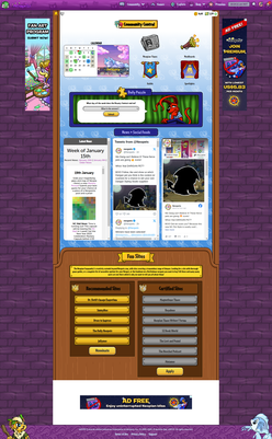 View of Community Central page on Neopets.com, January 2024.png