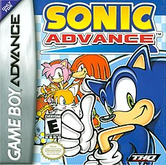 Cover art, depicting Sonic, Tails, Amy, Rocky, and Chao. The game's logo is seen above all characters, and the Sega and Nintendo logos are seen in the right and left hand corners, respectively.